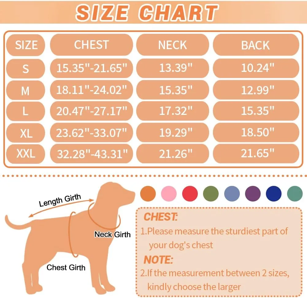 Winter Dog Coats - Fleece Dog Jacket for Sizes S, M, L with Nylon Buckle - Orange with Reflective Safety Features